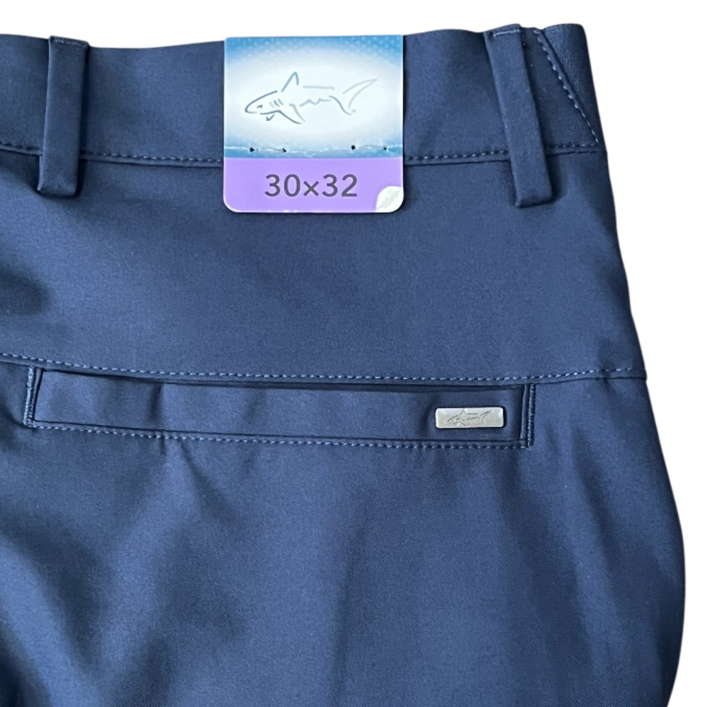 NWT Greg Norman Microfiber Yarn Stretch Fabric Midweight Chino Pant Blue - Picture 8 of 11